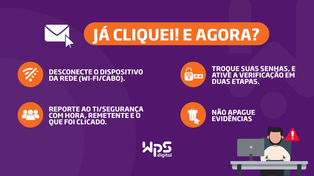 Já cliquei em um link de phishing: o que fazer agora